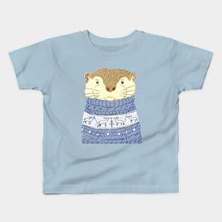 Otter in a Christmas Jumper Kids T-Shirt